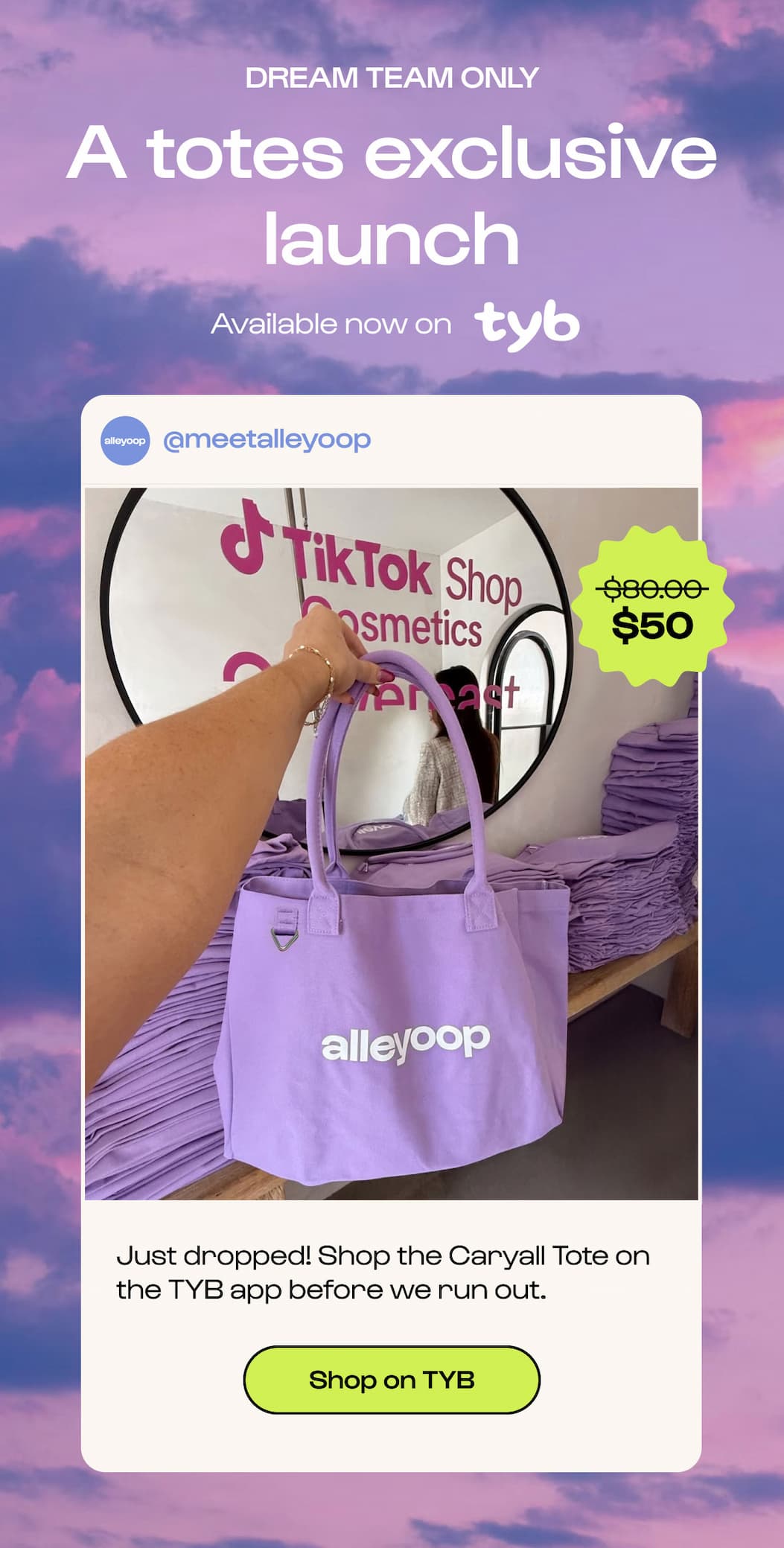 Shop on TYB. $50 Shop the bag on TYB