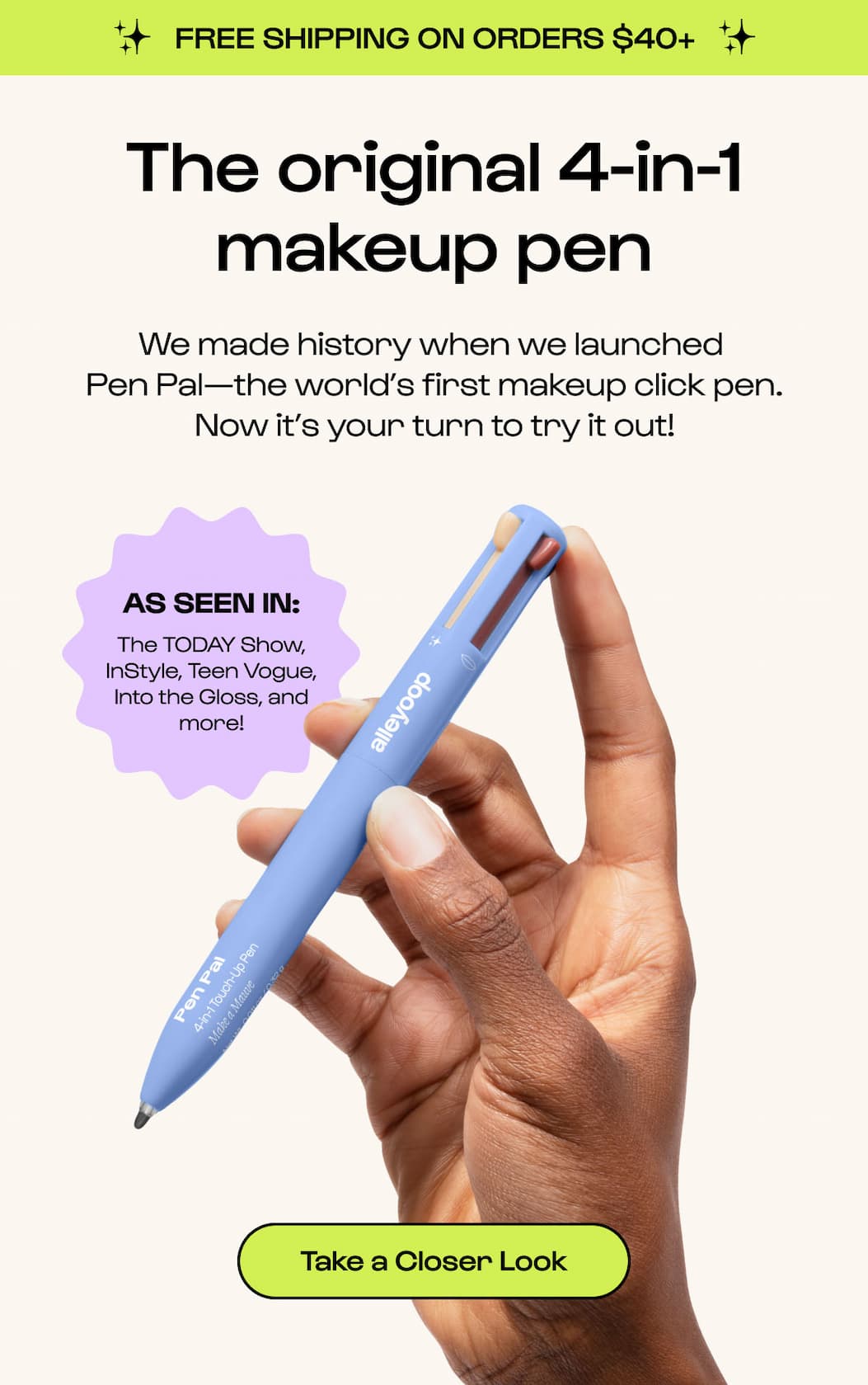 Pen Pal 4-in-1. CTA Take a Closer Look. Tiktok Content