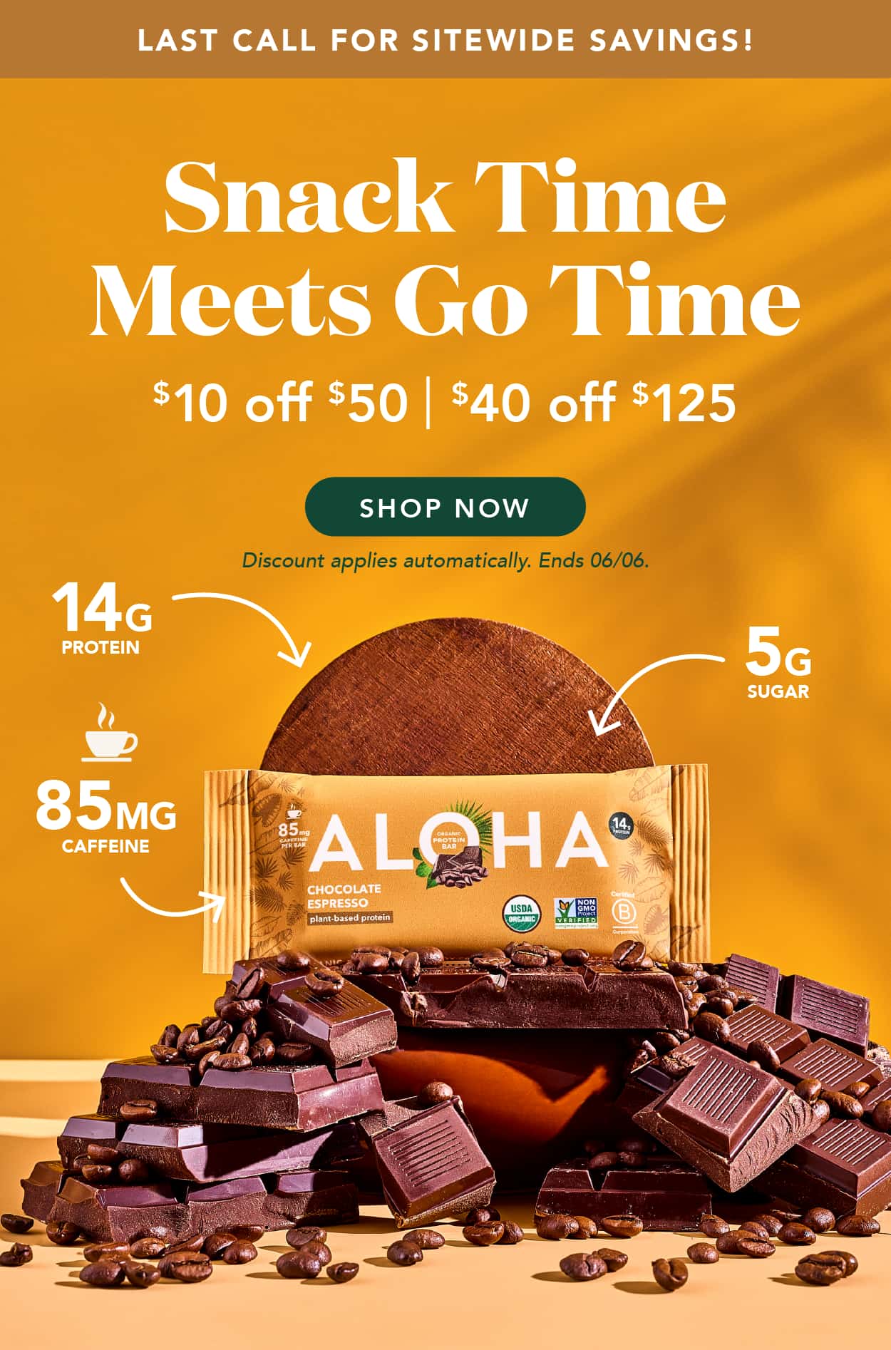 Last call for sitewide savings! Get $10 off $50 or $40 off $125! Discount applies automatically. Excludes autoship. Ends 6/6