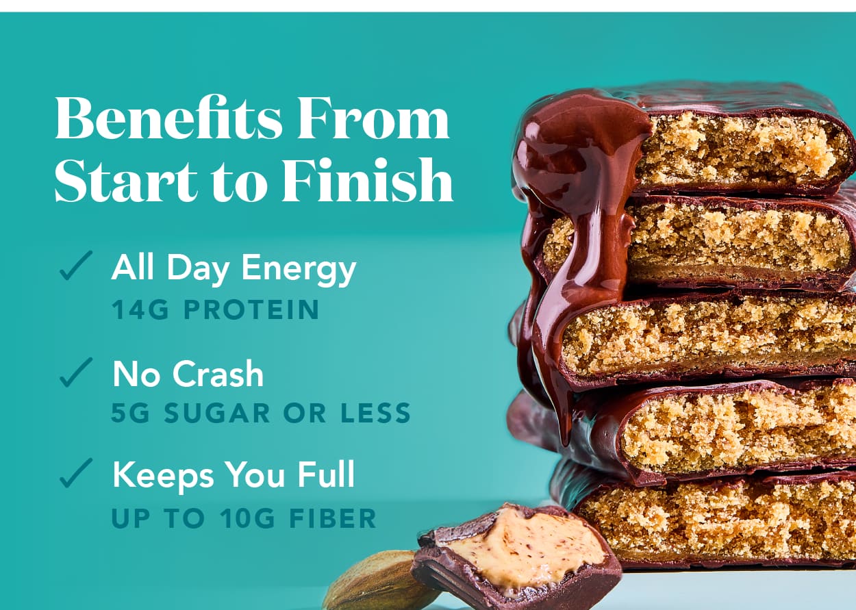 Benefits from start to finish: all day energy, no crash, keeps you full