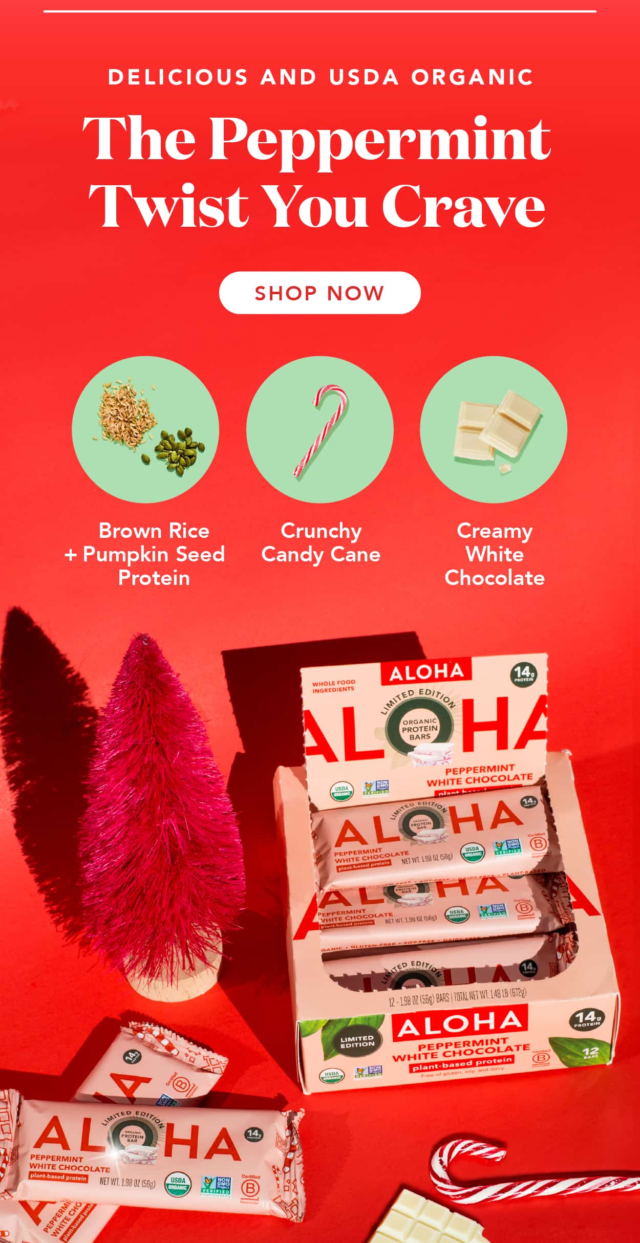 Delicious and USDA organic! The peppermint twist you crave