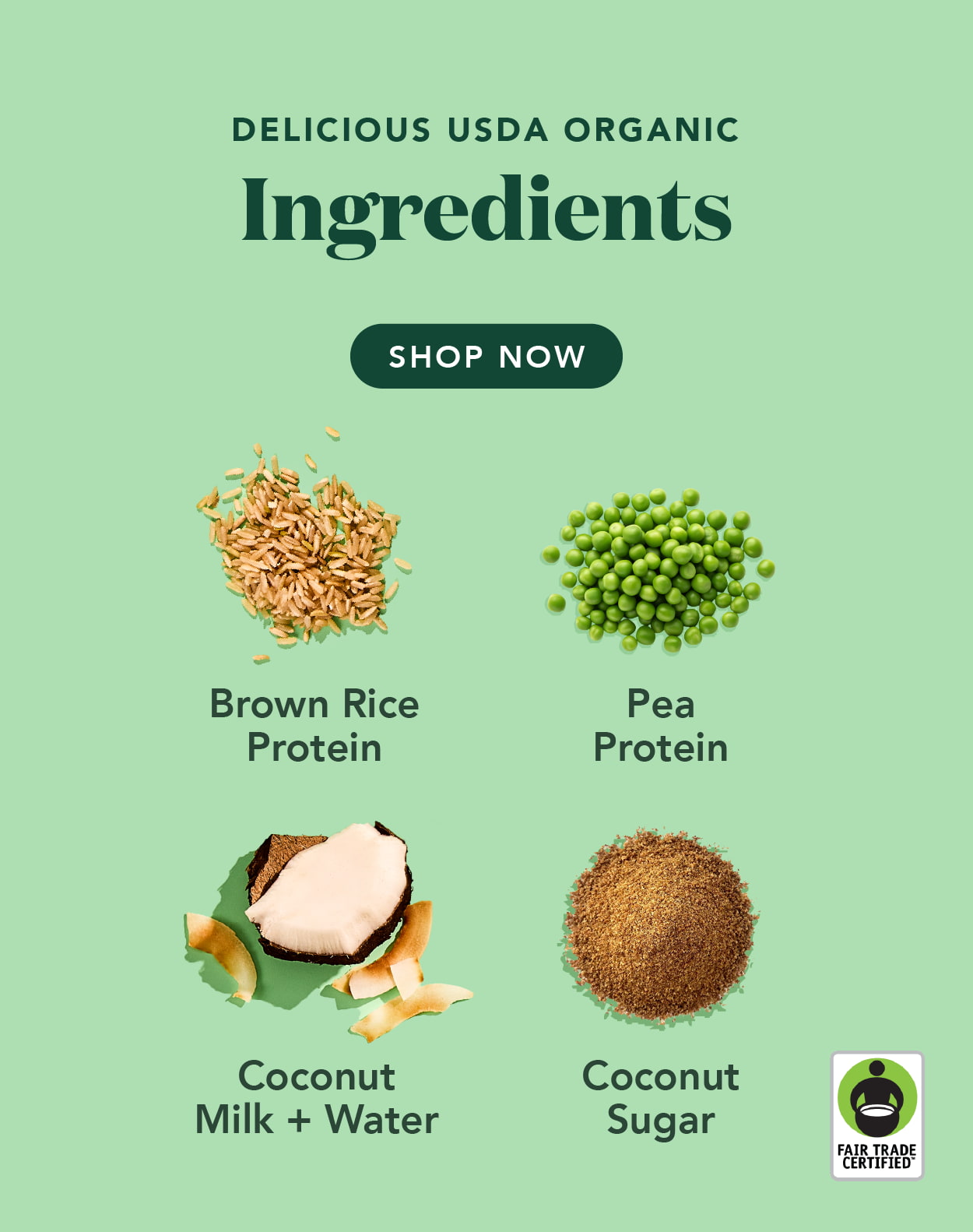 Delicious USDA Organic Ingredients!