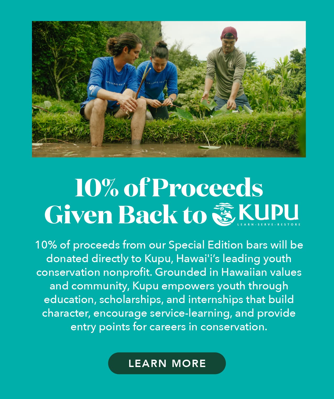 10% of proceeds are given back to Kupu