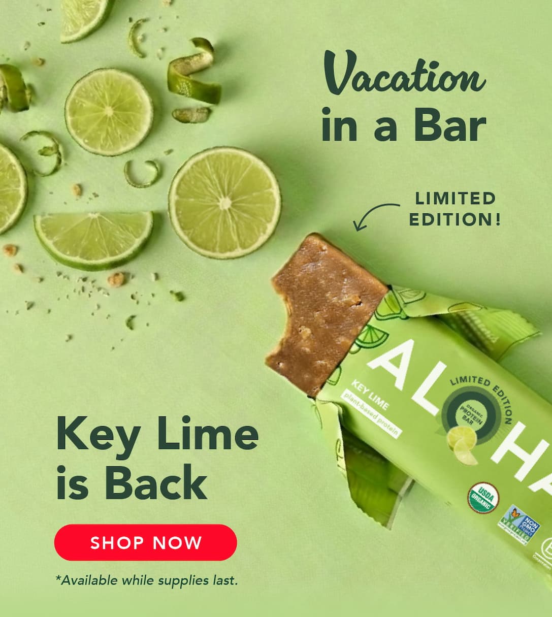 Limited Edition Key Lime is back-in-stock
