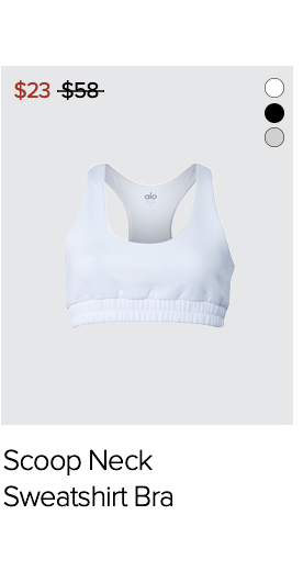 Scoop Neck Sweatshirt Bra