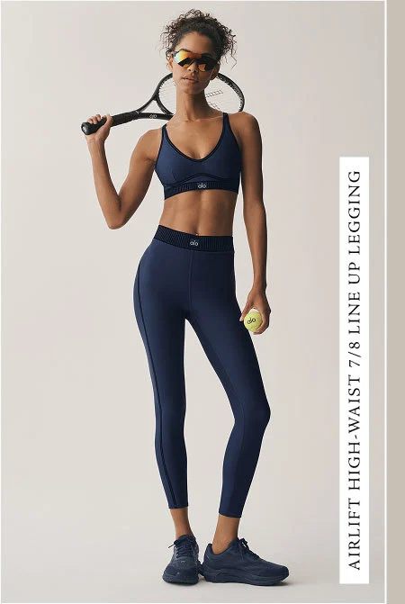 7/8 Line Up Legging - Navy