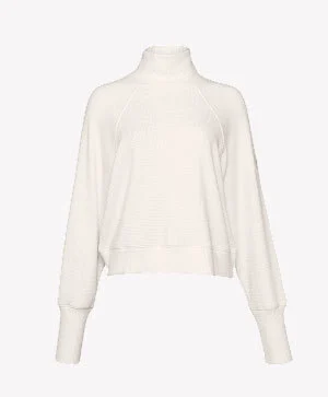 ivory waffle weekend top