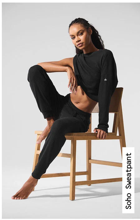 black soho sweatpant