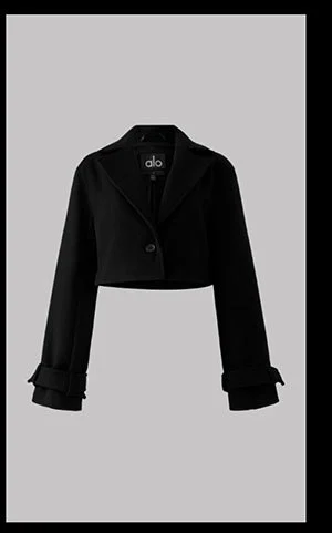 Cropped Metro Trench - Black