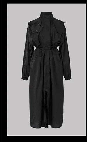 Crinkle Trench - Black