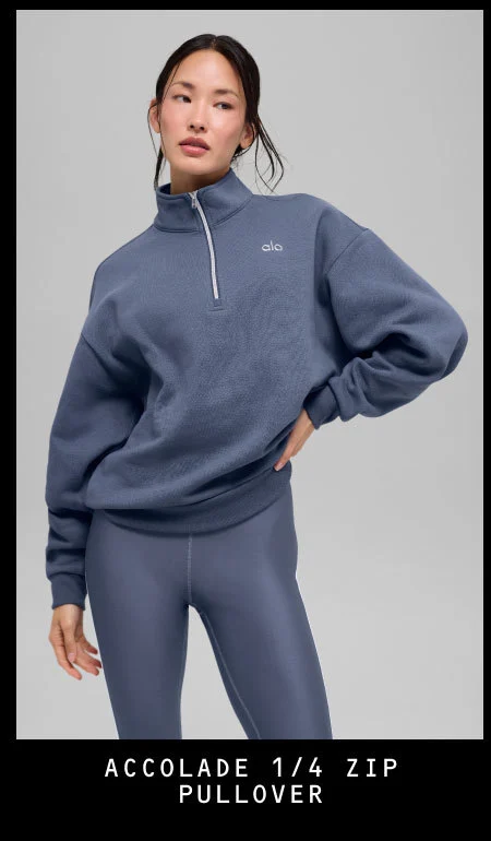 Accolade 1/4 Zip Pullover - Bluestone