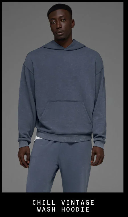 Chill Vintage Wash Hoodie - Bluestone