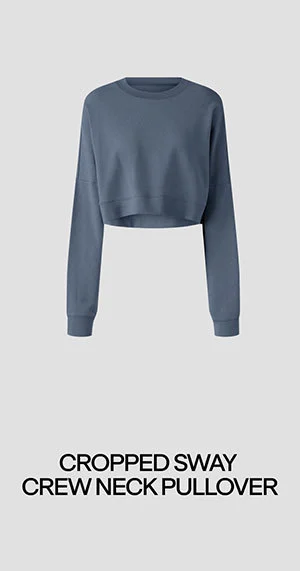 cropped sway pullover - bluestone