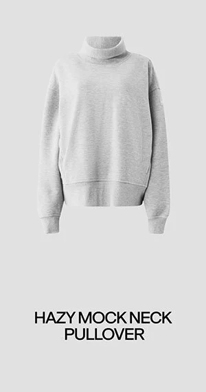hazy mock neck pullover - ahg
