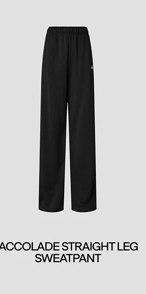 accolade striaght leg sweatpant - black