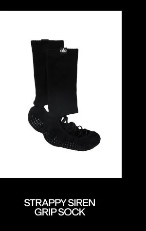 Strappy Siren Grip Sock - Black