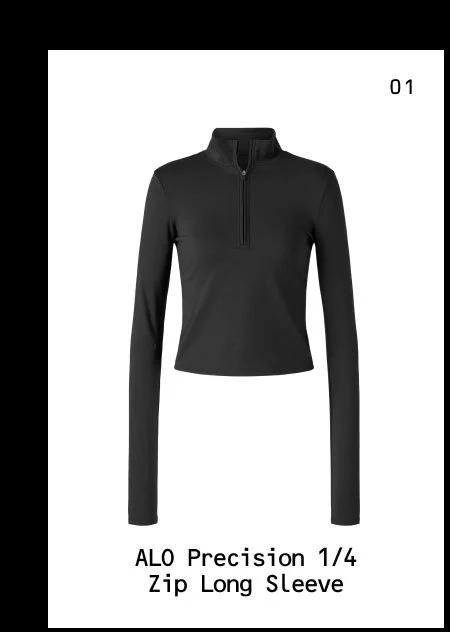 ALO PRECISIOM 1/4 ZIP LONG SLEEVE