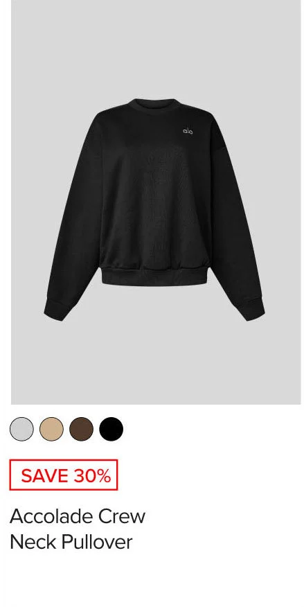 SAVE 30%. ACCOLADE CREW NECK PULLOVER