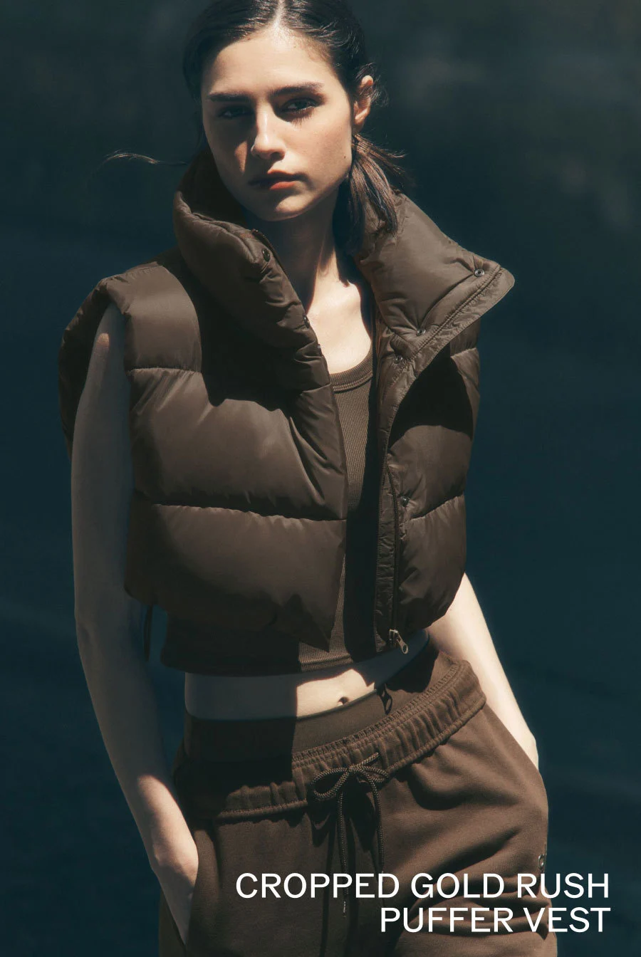 CROPPED GOLD RUSH PUFFER VEST
