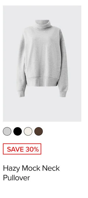 HAZY MOCK NECK PULLOVER