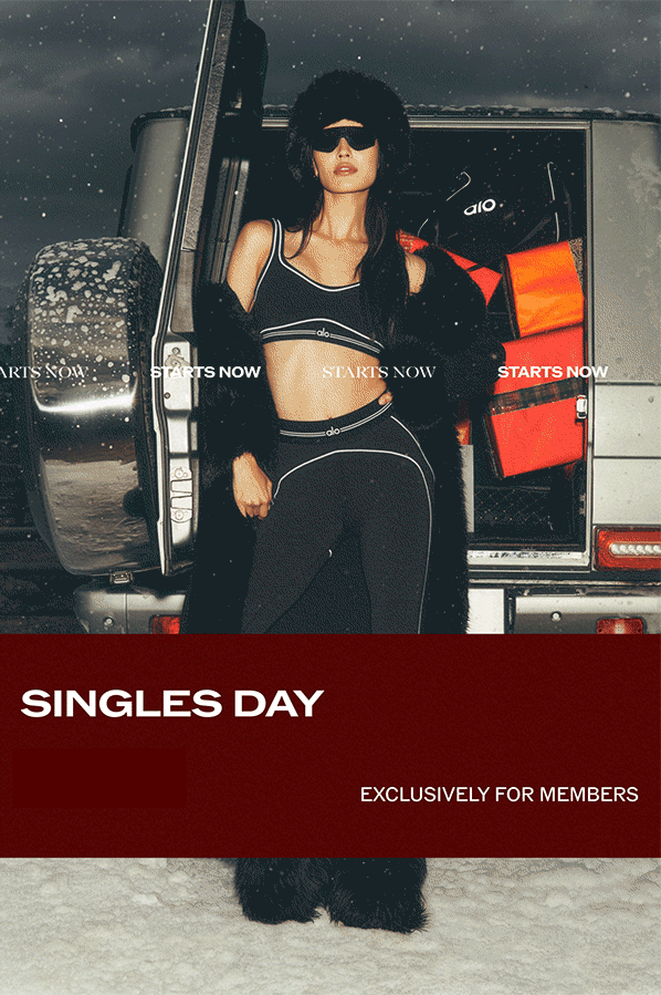 STARTS NOW. SINGLES DAY. 30% OFF SITEWIDE. EXCLUSIVELY FOR MEMBERS