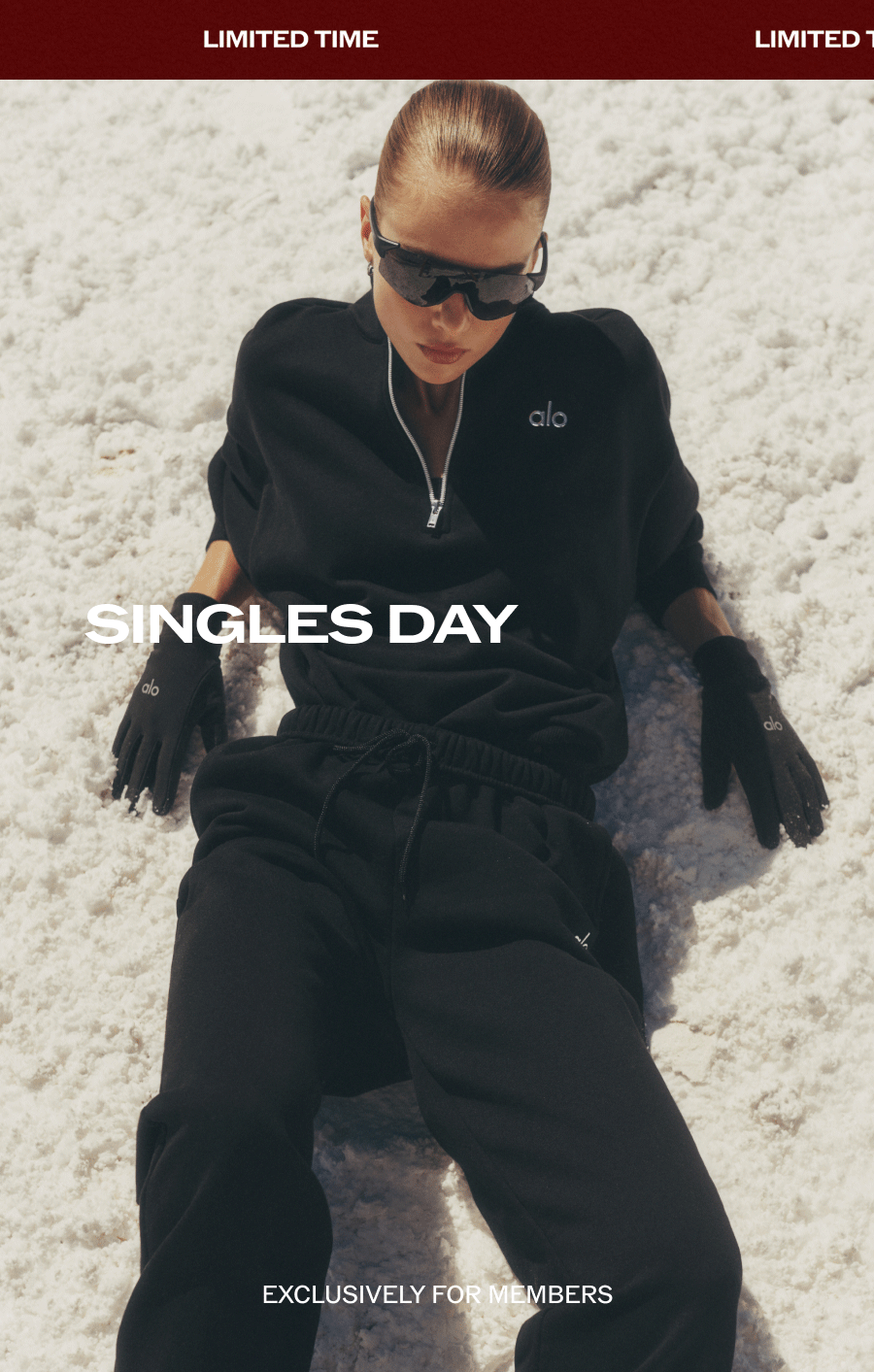 LIMITED TIME. SINGLES DAY. 30% OFF SITEWIDE. EXCLUSIVELY FOR MEMBERS