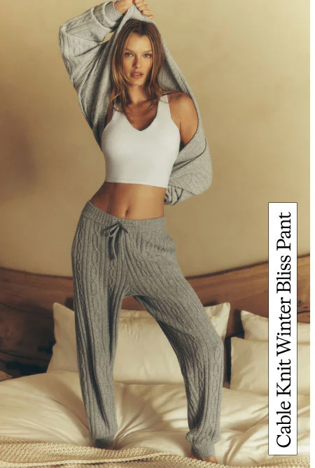 Cable knit pant