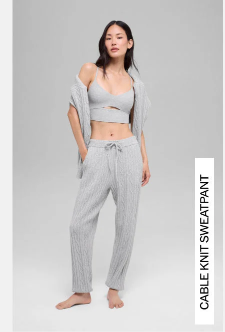 CABLE KNIT SWEATPANT