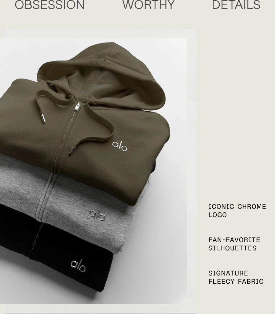 OBSESSION WORTHY DETAILS. ICONIC CHROME LOGO. FAN-FAVORITE SILHOUETTES. SIGNATURE FLEECY FABRIC