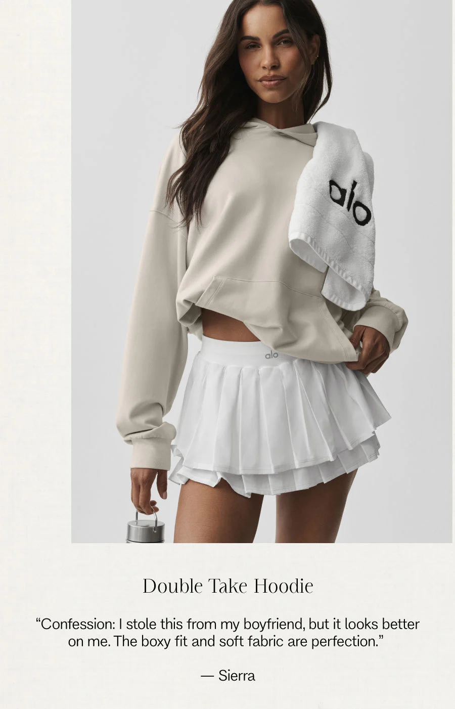 Double Take Hoodie. 'Confession: I stole this from my boyfriend, but it looks better on me. The boxy fit and soft fabric are perfection.' - Sierra