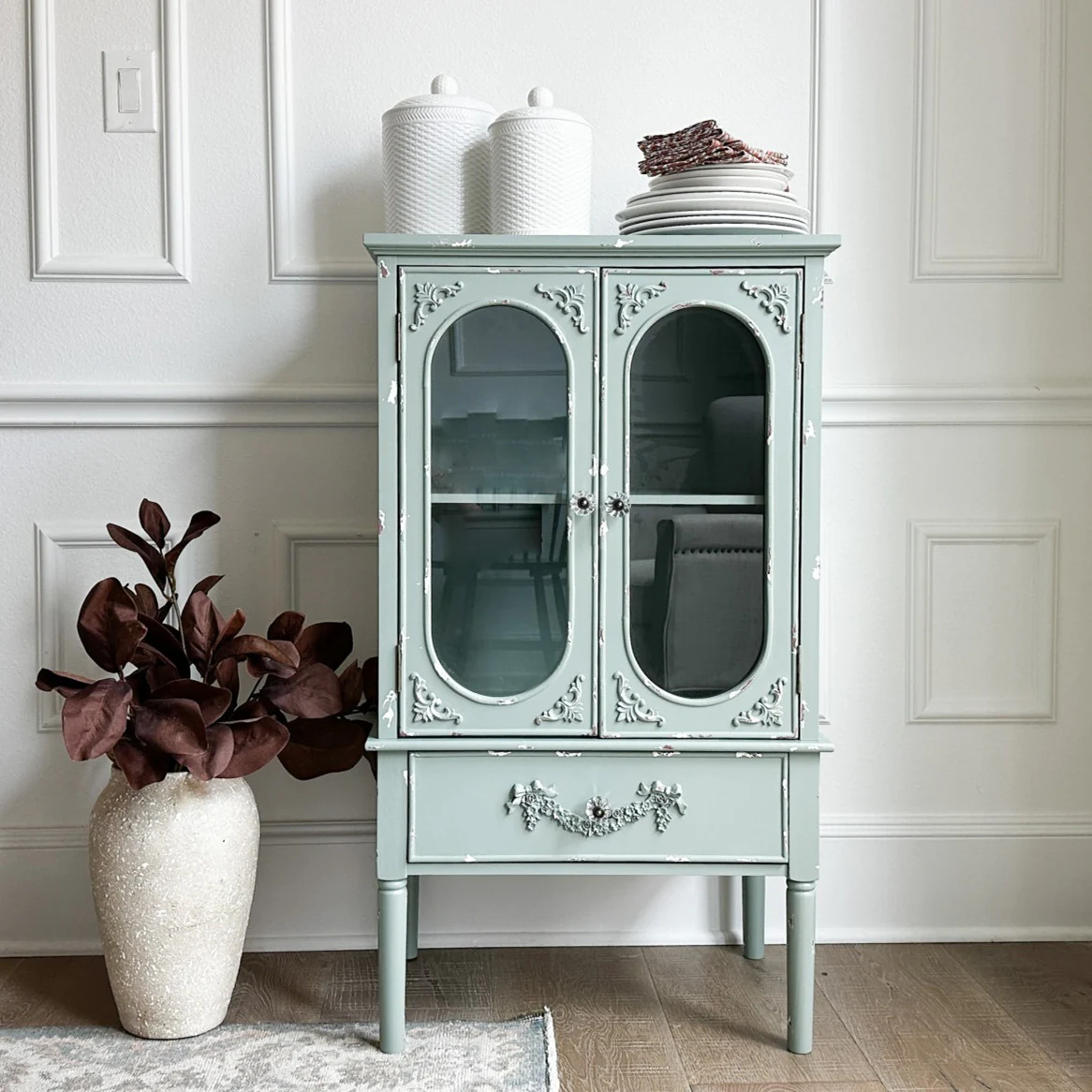 Image of Mint Green Antique Sideboard-MFSTUDIO