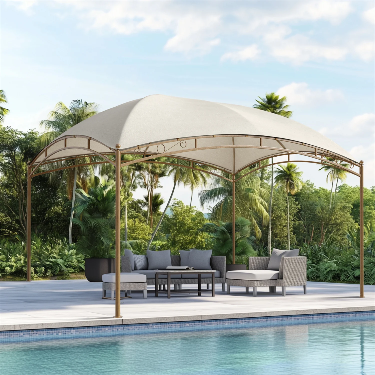 Image of Stylish 10' X 13' Patio Canopy Tent for Outdoor Relaxation and Barbecues - Phi Villa