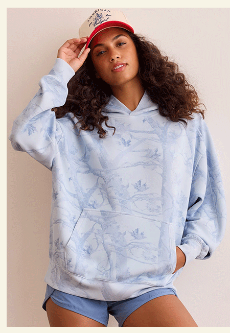 Oversized Supersoft Camo Hoodie