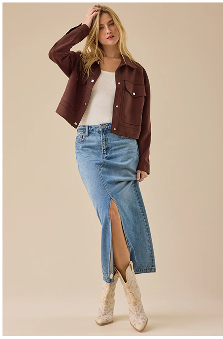 Halsie Suede Jacket