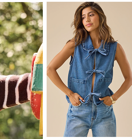 Maeve Denim Bow Vest