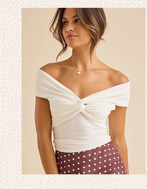 Mollie Off-Shoulder Twist Top