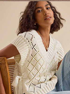 Zayla Cable Knit Vest