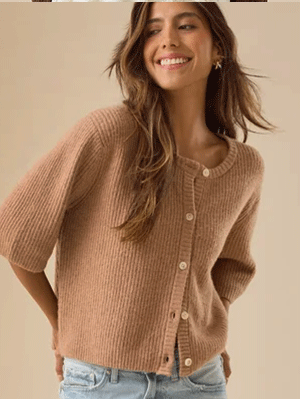 Greda Boxy Button Up Sweater