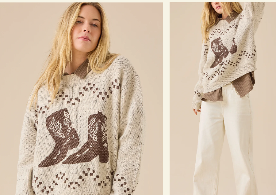 Cowboy Boot Grandpa Sweater