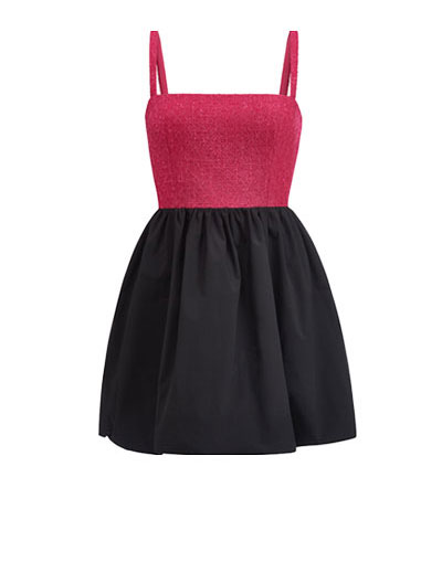 pink and black dress