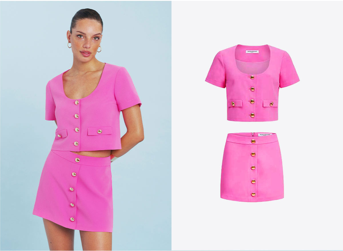 girl in pink sets