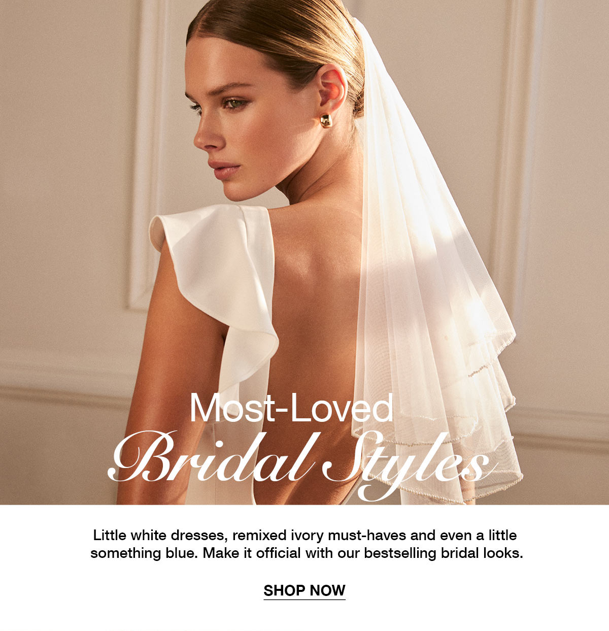 A bride in a wedding dress