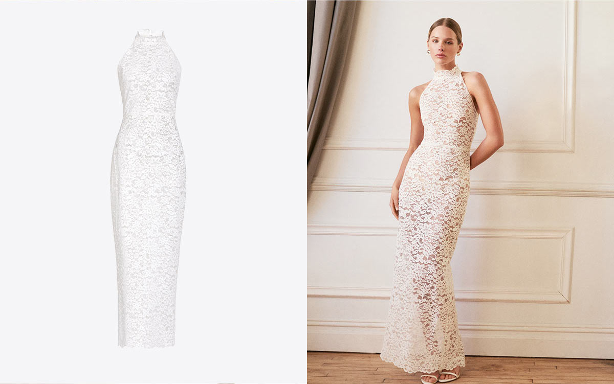 girl in a white lace dress