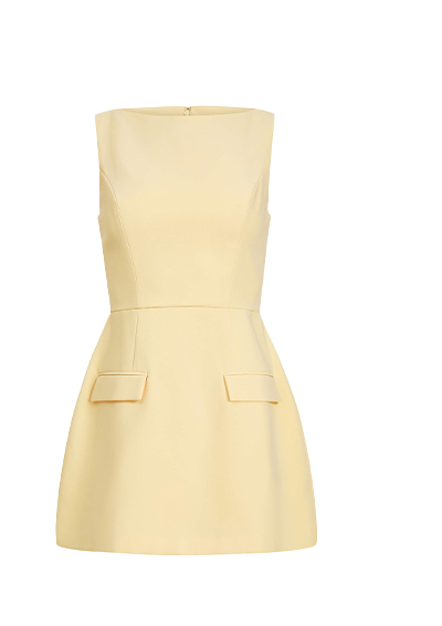 Yellow mini dress