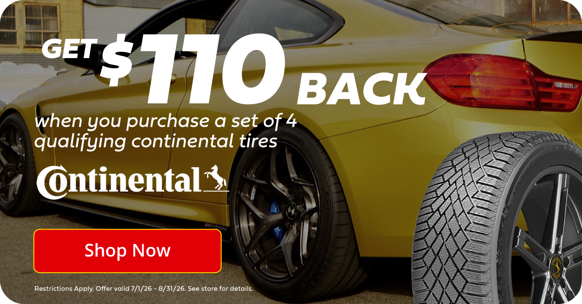 Get $110 back on Continental tires