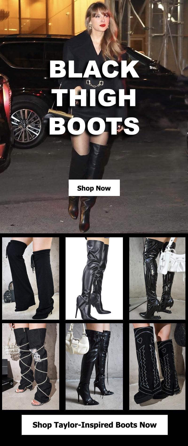 Black Thigh High Boots!