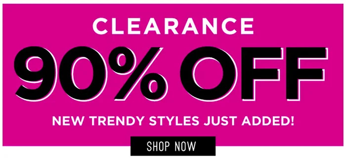 New Clearance Deals 90% Off!