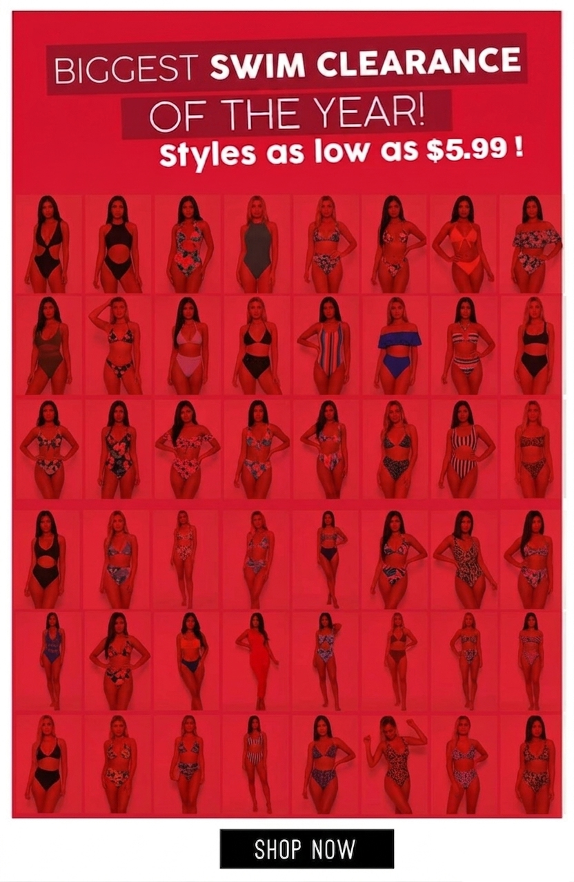 The Biggest Swimsuit Sale Of The year!