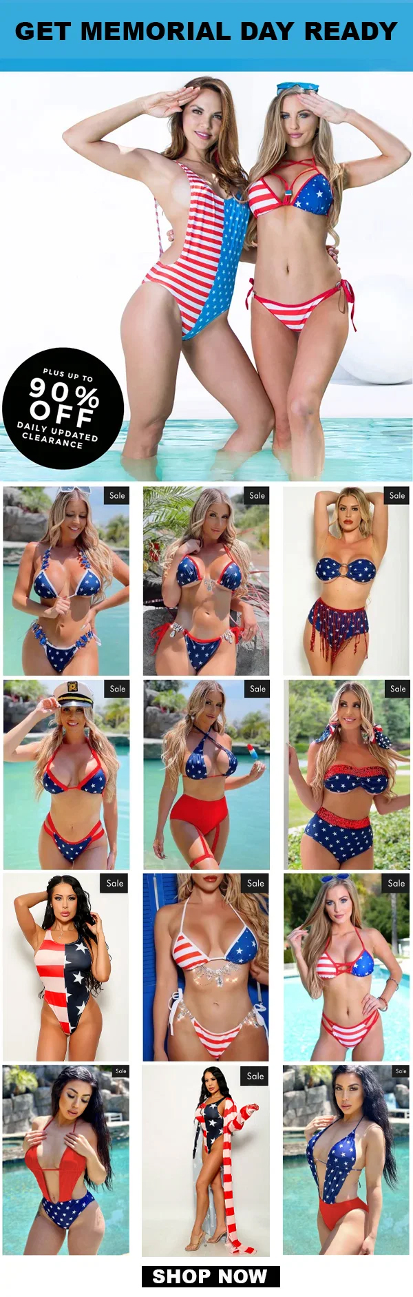 New Flag Print Swimsuits!