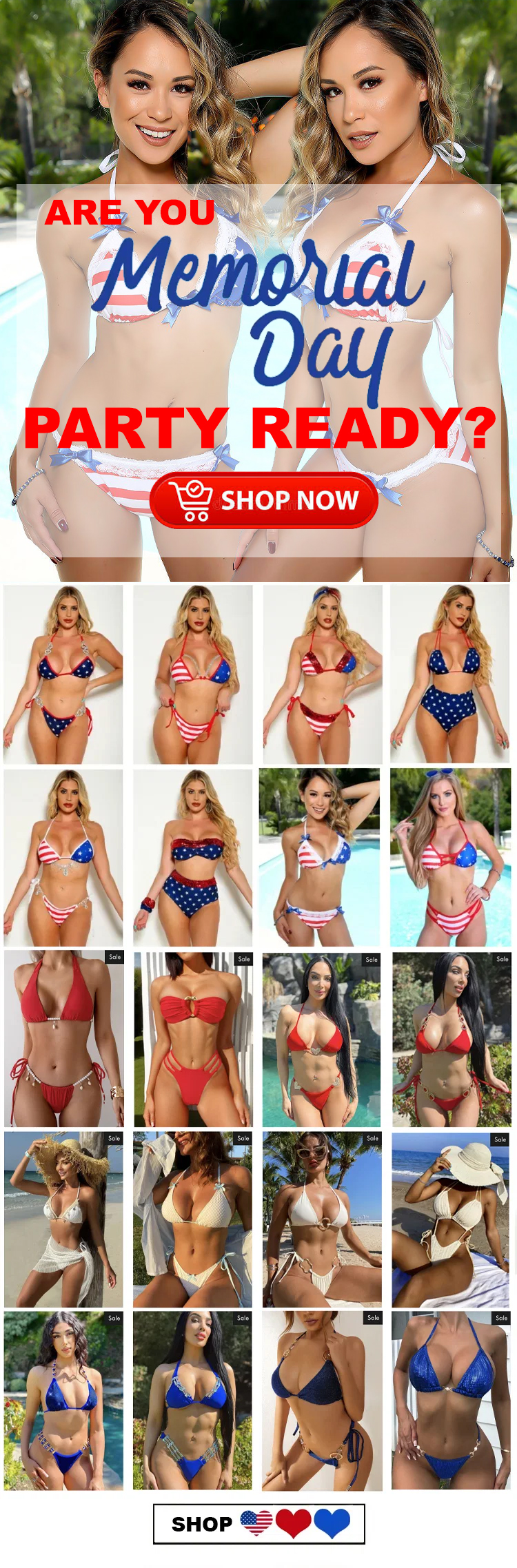 Sexy Flag Print Swimsuits!